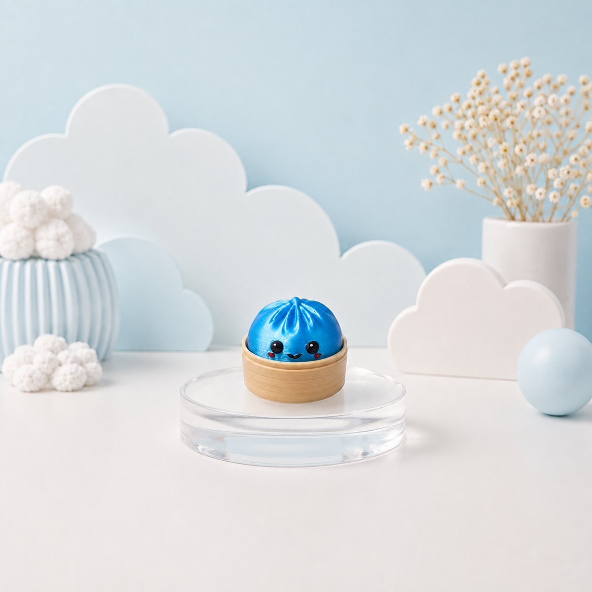 Blue Dumpling Clicker 3D printed fidget toy