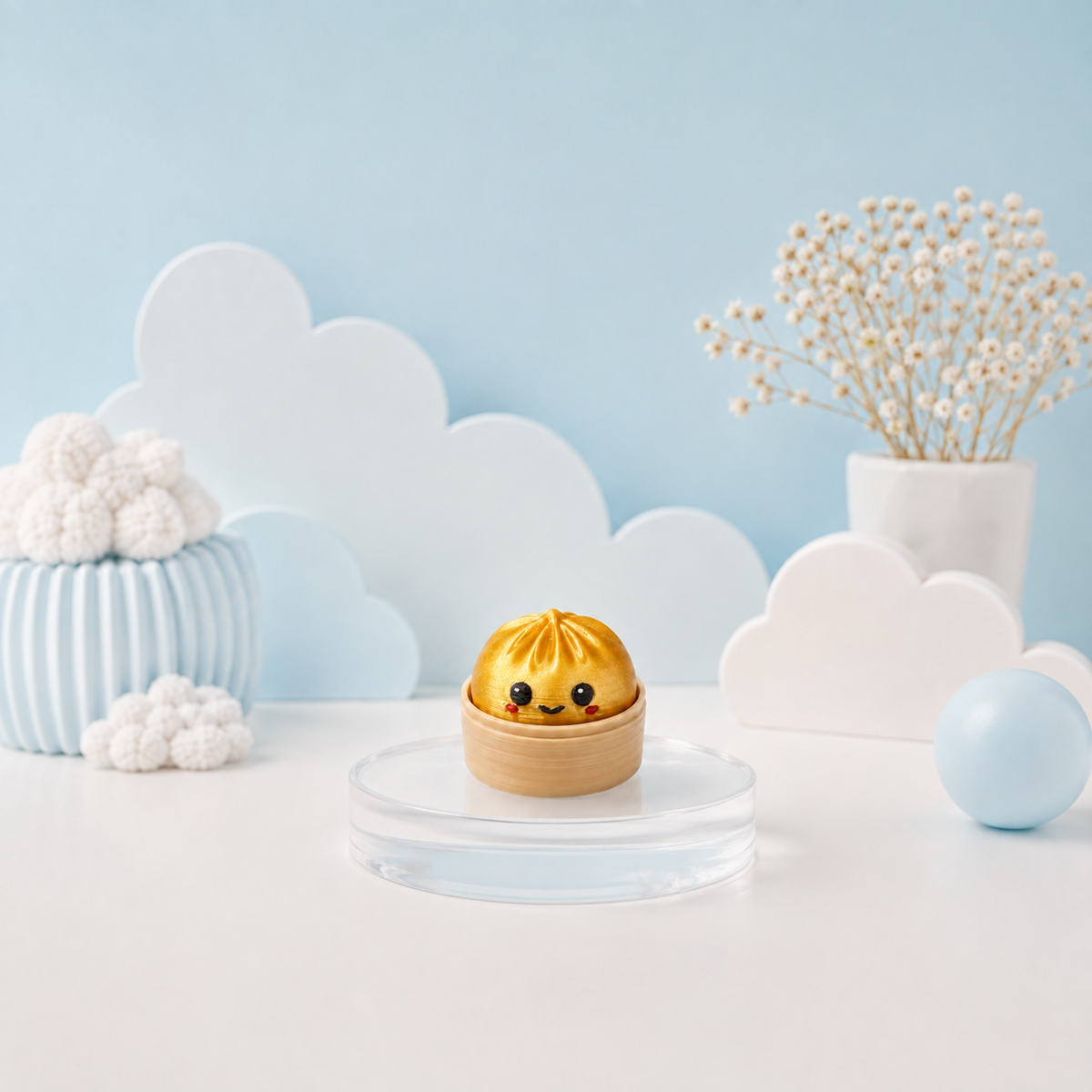 Gold Dumpling Clicker 3D printed fidget toy