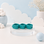Teal Modular Keyboard Clicker base on pastel blue Tiny Tech Creations display