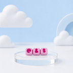 Pink Modular Keyboard Clicker caps with Hot Pink @, ampersand, and dollar symbols